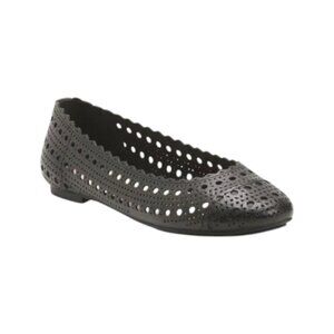 DUNE LONDON Black Leather Ballet Flats